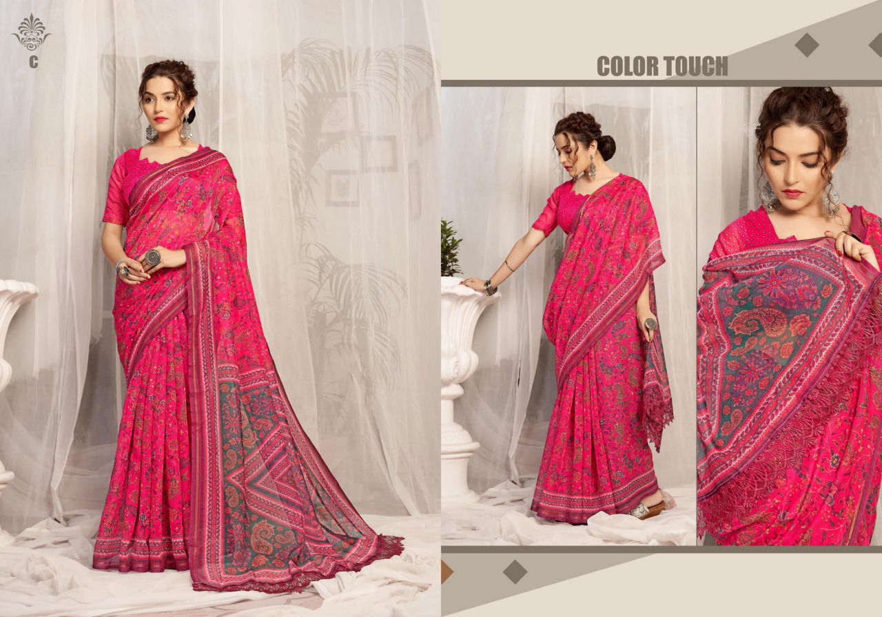 Ynf Novelty Digital Printed Designer Casual Wear Fancy Saree Collection